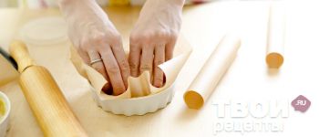Киш с козьим сыром и луком пореем - пошаговый рецепт 
приготовления