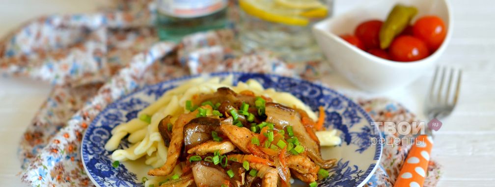 Курица с грибами на сковороде - Рецепт
