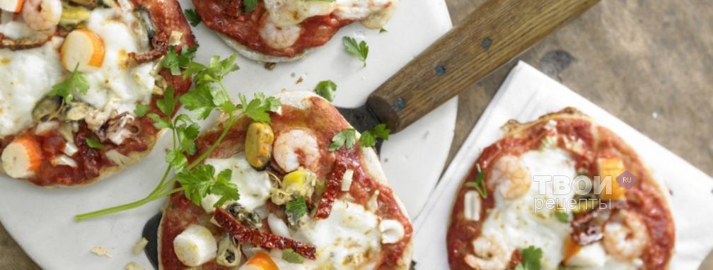 Пицца с морепродуктами  - Рецепт