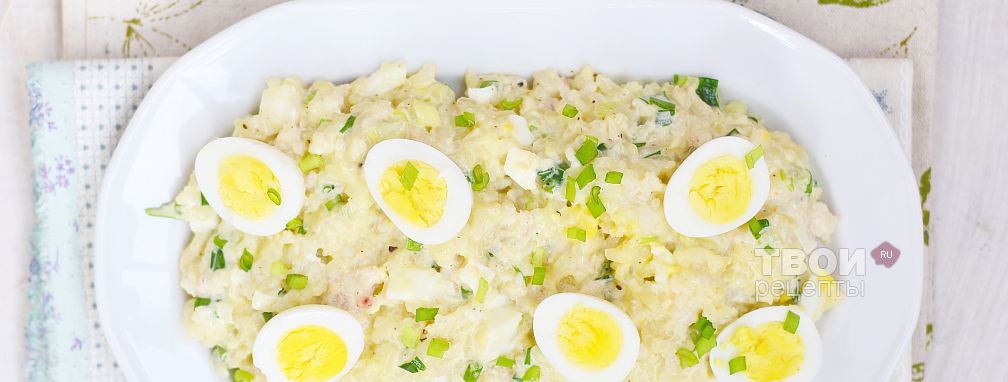 Салат с креветками и яйцом - Рецепт