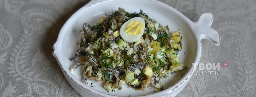 Салат с картофелем и морской капустой - Рецепт