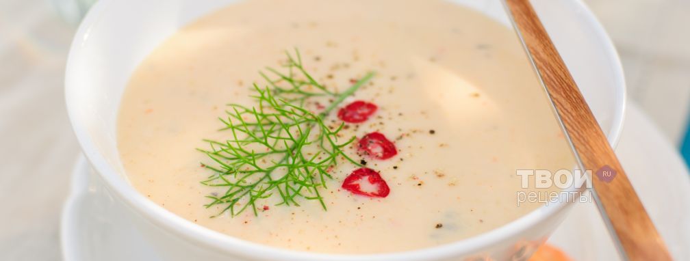 Суп сырный с креветками - Рецепт