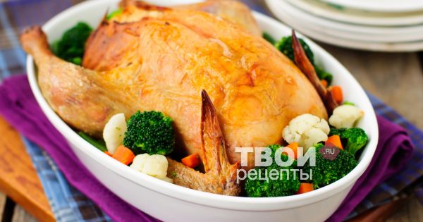 Рецепт фаршированной курицы в духовке целиком с гречкой рецепт с фото