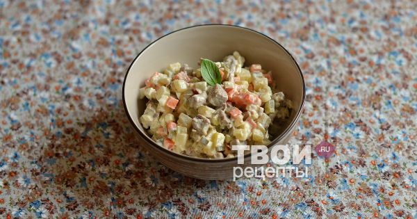 Салат столичный классический рецепт с мясом говядины пошаговый рецепт с фото